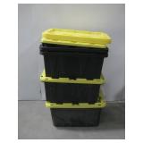 Five Assorted Storage Totes W/Lids See Info