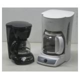 Two Mr. Coffee Coffee Makers Both Power On
