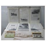 Vtg Car Advertisements, B&W Photographs