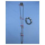 NWT Large Beaded Necklace & Bracelet