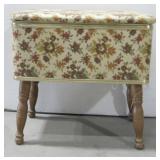 Vtg Burlington Sewing Stool 20' x 19.5' x 12'
