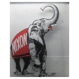 Vtg Clear Plastic Nixon Elephant 45.5' x 30'