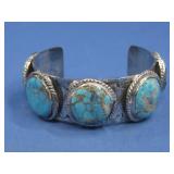 S.S. SW Kingman Turq. Bracelet Hallmarked 91.3g