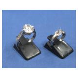 Two Sterling Silver Rings Hallmarkd