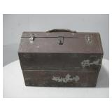 Vtg Metal Tool Box 18' x 10' x 13'