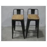 Two Metropolis Low Back Counter Stools See Info