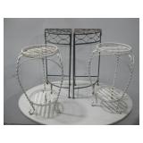 Four Metal Plant Stands Tallest 24'