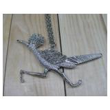 Vtg 1970's Silvertone Roadrunner Necklace
