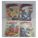 Three Vtg DC Superman Comics & One Daredevil Comic