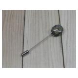 Vtg Sterling Silver Tested Jasper Stick Pin