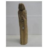 Wood Carved Religious Statue W/Rosary 20'