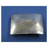 Sterling Silver Belt Buckle Signed 2' x 1.5'