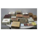 Nineteen Various Cigar Boxes Santa Fe & More See