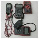 OBDII Scanner, Three Voltmeters One Clamp Style