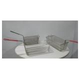 Three Commercial Style Deep Frying Baskets See