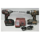 Ridgid & Milwaukee Cordless Drills See Info