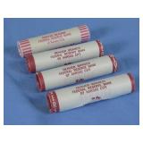 Four 1972-D Unopened Bank Lincoln Cent Rolls