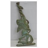 Metal Cherub Playing Trumpet Yard Art 14'