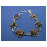 Silvertone Tigers Eye Bracelet