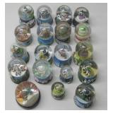 Nineteen Travel Souvenir Snow Globes See Info
