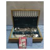 Silverplated Community White Orchid Flatware Set