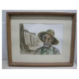 Original Watercolor 'Old Man Of Pueblos Magicos'