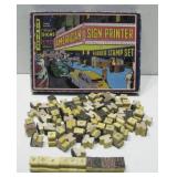 Vtg American Sign Printer Rubber Stamp Set