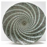 Vtg MCM Peacock Style Centerpiece Bowl 15.5'