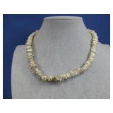 Vtg Puka Shell Choker Necklace Hawaiian Surfer