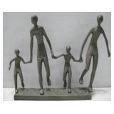 Metal Family Style Statue 15.5' x 2.5' x 12.25'