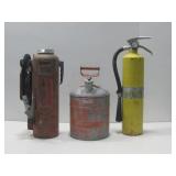 Vtg Galvanized Gas Can Vtg Fire Extinguishers See