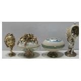 Decorative Egg Art Pieces Two Are Trinket Boxes