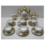 Vtg Bavaria Gilded Gold China Tea Set
