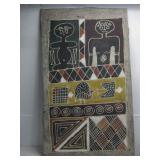 Vtg African Style Batik Tapestry Wall Hanging See