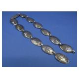 Vtg Silver Plated Spoon Shape Belt