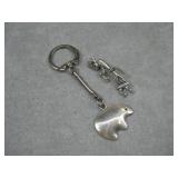 S.S Bear Fetish Keychain W/ S.S Navajo See;