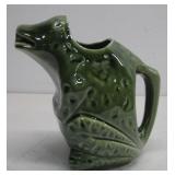 Restoration Ceramic Frog Pitcher 7.5' Tall