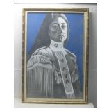 Framed Native American Portrait 28' x 40'