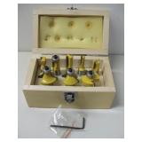 Set Of Eight Wood Router Bits