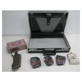 Vtg Hard Briefcase Leather Knife Sheath See Info