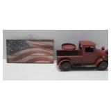 Metal Truck Candle Holder Decor 12' See Info
