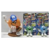 M & M Baseball Candy Dispenser NIP Two M&M Minis