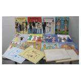 12 Vtg Books Of Paper Dolls & Loose Paper Dolls