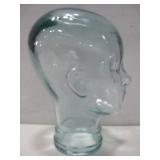 Clear Glass Mannequin Head 11'