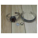 Sterling Silver Bracelets, Pendant & Coin See Info