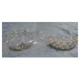 Two Rhinestone & Faux Pearl Tiaras