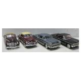 Four Vtg Classic Cars 1:16-1:18 See Info