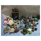 Large Assortment Of  Turtles Trinket Boxes & More