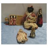 Various Vtg Dolls Largest 12' See Info