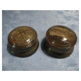 Two Handmade Ceramic Salt & Pepper Shakers